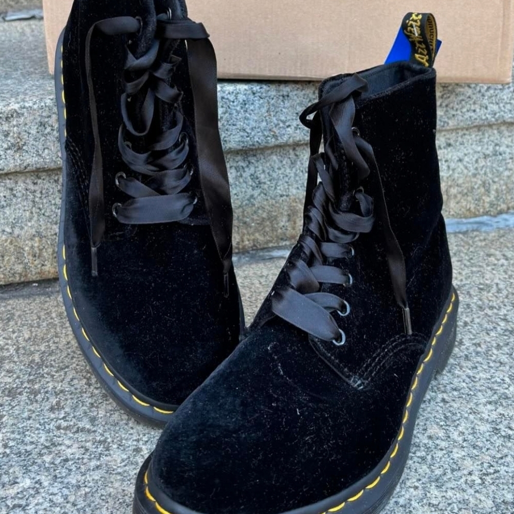 Black Velvet Doc Martens